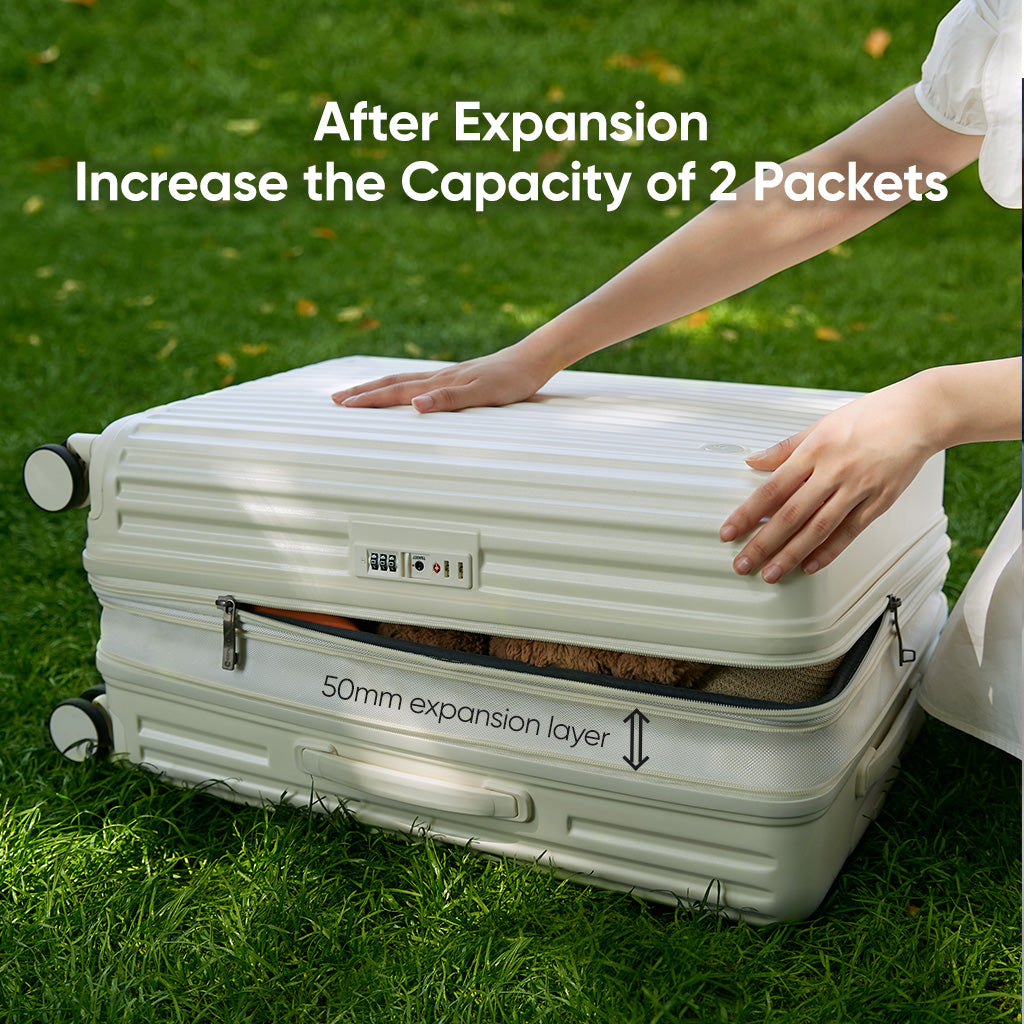 20" PC Expandable Suitcase Travel Luggage, Black-PC131SA