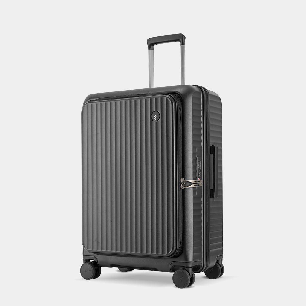 Side opening deep compartment luggage compartment, expandable suitcase, travel suitcase-PC290