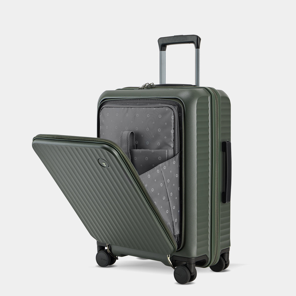Side opening deep compartment luggage compartment, expandable suitcase, travel suitcase-PC290