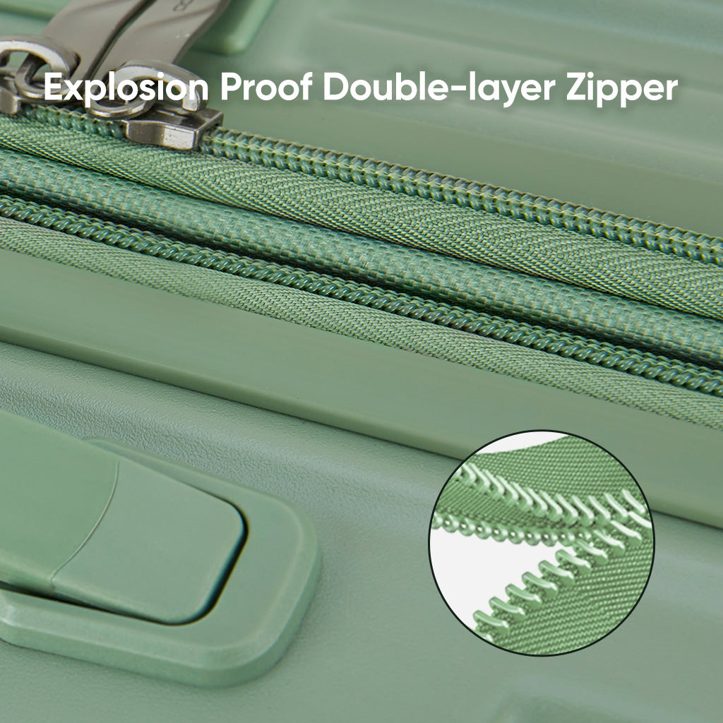 20" PC Expandable Suitcase Travel Luggage, Black-PC131SA